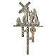 Way of the cross in silver-plated brass, 15 stations s9