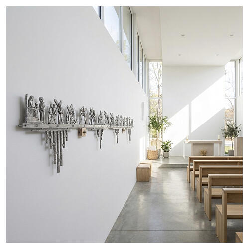 Way of the Cross in brass 2 pieces, 14 stations 2