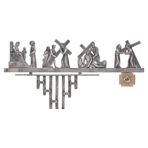 Way of the Cross in brass 2 pieces, 14 stations 4