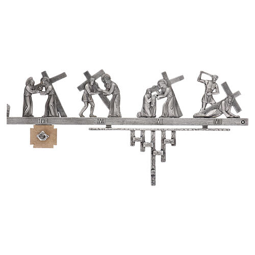 Way of the Cross in brass 2 pieces, 14 stations 5