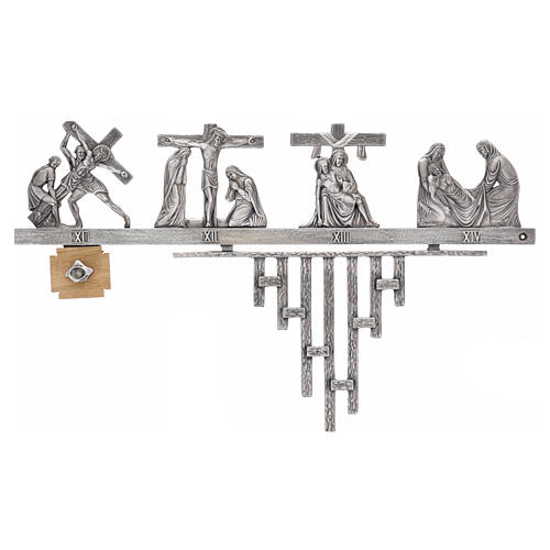 Way of the Cross in brass 2 pieces, 14 stations 8