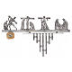 Way of the Cross in brass 2 pieces, 14 stations s8