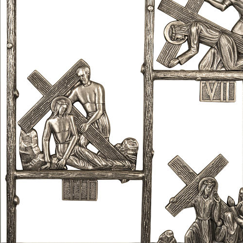 Way of the cross in brass, 14 stations. 4