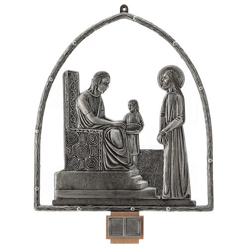 15 stations of the cross in silver plated bronze 1