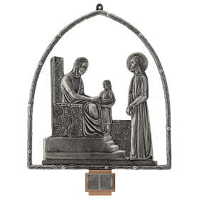 Vía Crucis 15 estaciones en bronce plateado
