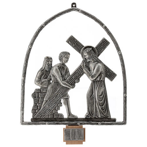 Vía Crucis 15 estaciones en bronce plateado 2