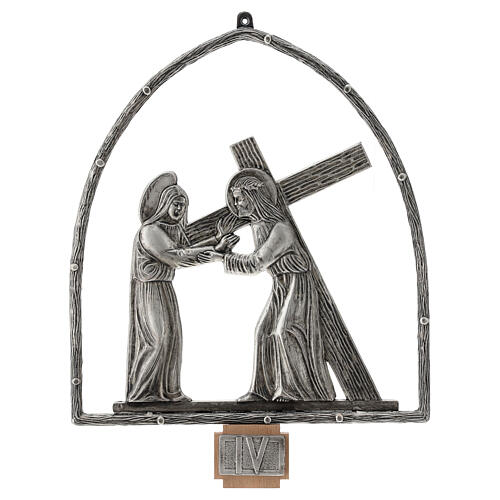 Vía Crucis 15 estaciones en bronce plateado 4