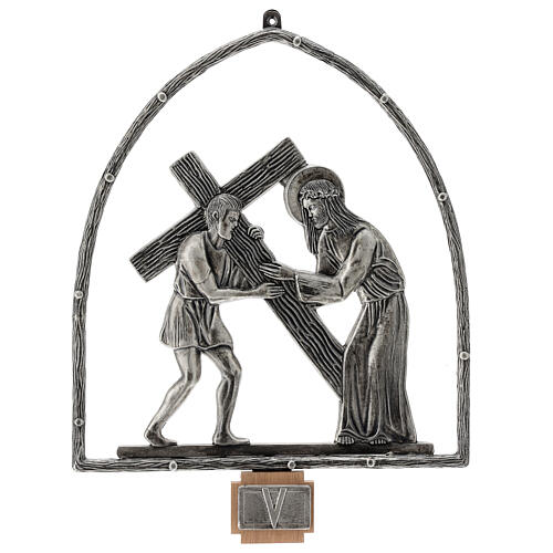 Vía Crucis 15 estaciones en bronce plateado 6