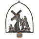 Vía Crucis 15 estaciones en bronce plateado s9
