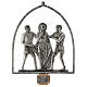 Vía Crucis 15 estaciones en bronce plateado s11