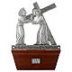 Way of the cross in silver plated bronze and wood, 15 stations. s4