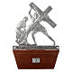 Way of the Cross in silver plated bronze and wood, 15 stations. s11