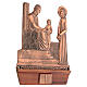Way of the cross in copper plated bronze and wood, 15 stations s2