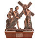Vía Crucis bronce cobrizo 15 estaciones base madera s3