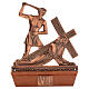 Vía Crucis bronce cobrizo 15 estaciones base madera s8