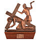 Vía Crucis bronce cobrizo 15 estaciones base madera s10