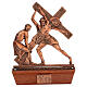 Vía Crucis bronce cobrizo 15 estaciones base madera s12