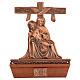 Vía Crucis bronce cobrizo 15 estaciones base madera s14