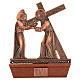 Via Crucis 15 stazioni in bronzo ramato base legno s5