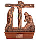 Via Crucis 15 stazioni in bronzo ramato base legno s13