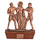 Way of the Cross in copper plated bronze and wood, 15 stations s11
