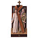 Vía Crucis 14 estaciones madera coloreada Val Gardena 40x20 cm s4