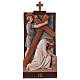 Vía Crucis 14 estaciones madera coloreada Val Gardena 40x20 cm s5