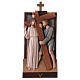 Vía Crucis 14 estaciones madera coloreada Val Gardena 40x20 cm s7
