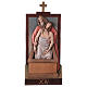 Vía Crucis 14 estaciones madera coloreada Val Gardena 40x20 cm s16