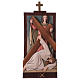 Wooden Way of the Cross, 14 painted stations 40x20 cm, Valgardena s11