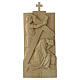 Vía Crucis 14 estaciones madera natural Val Gardena 40x20 cm s4