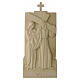 Vía Crucis 14 estaciones madera natural Val Gardena 40x20 cm s7