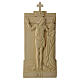 Vía Crucis 14 estaciones madera natural Val Gardena 40x20 cm s13