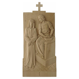 Via Crucis 14 stazioni legno naturale Valgardena 40x20 cm