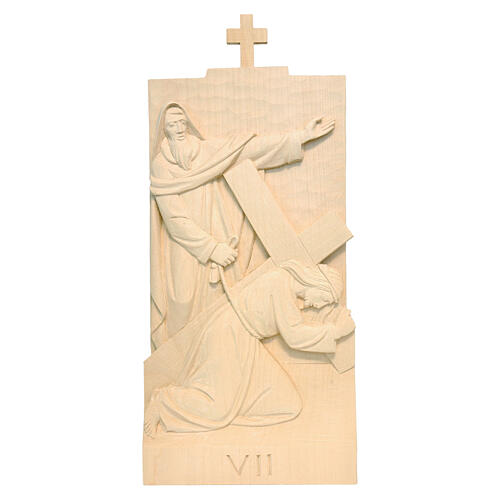 Via Crucis 14 stazioni legno naturale Valgardena 40x20 cm 1