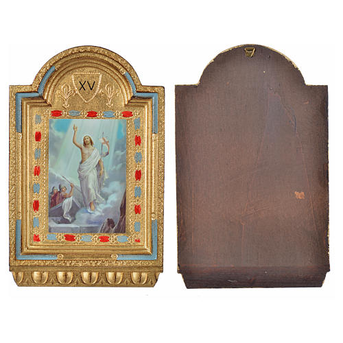 Way of the cross, altars with print on wood 30x19cm 15stati 22