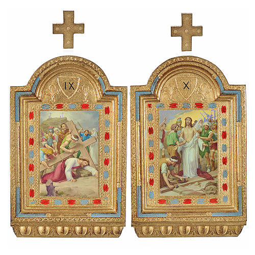 Way of the cross, altars with print on wood 30x19cm 15stati 6
