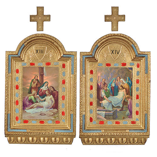 Way of the cross, altars with print on wood 30x19cm 15stati 8