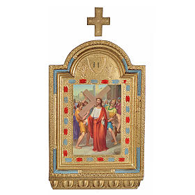 Via Sacra 15 estações altarinhos impressão na madeira 30x19 cm