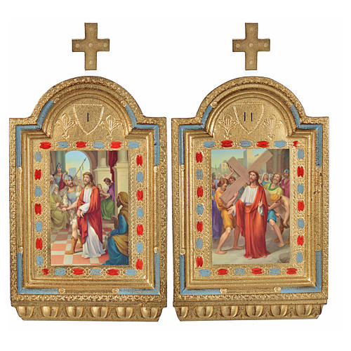 Via Sacra 15 estações altarinhos impressão na madeira 30x19 cm 14