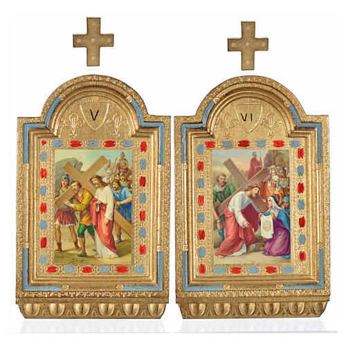 Via Sacra 15 estações altarinhos impressão na madeira 30x19 cm 16