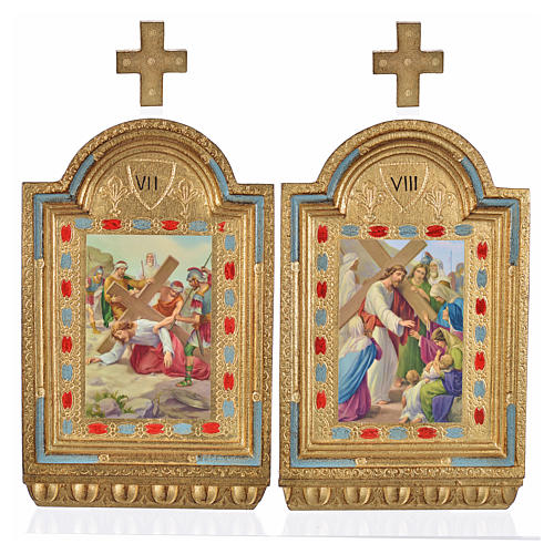 Via Sacra 15 estações altarinhos impressão na madeira 30x19 cm 17