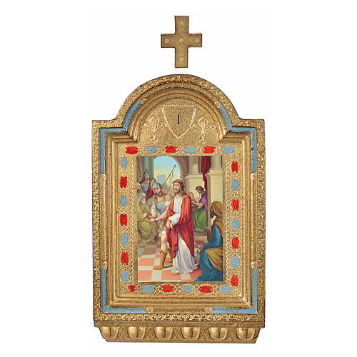 Via Sacra 15 estações altarinhos impressão na madeira 30x19 cm 1