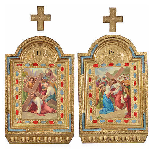 Via Sacra 15 estações altarinhos impressão na madeira 30x19 cm 3