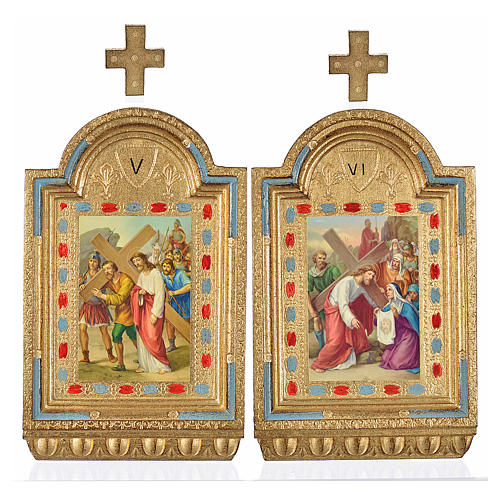 Via Sacra 15 estações altarinhos impressão na madeira 30x19 cm 4