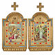 Way of the Cross, altars with print on wood 30x19cm 15 stations s6