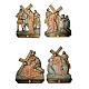 Stations of the Cross relief in painted wood s2