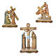 Via Crucis 15 Stazioni rilievo legno colorato 65x43 cm s1