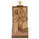 Vía Crucis 14 estaciones 40 x 20 cm madera Valgardena con pátina s1