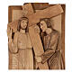 Vía Crucis 14 estaciones 40 x 20 cm madera Valgardena con pátina s9